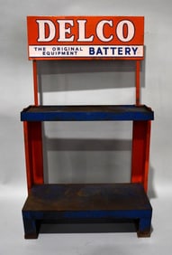 Delco "The Original Original Equipment" Battery Metal Display Rack
