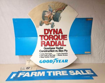 Goodyear Farm Tires Plastic Foam Display Sign & More (TAC)