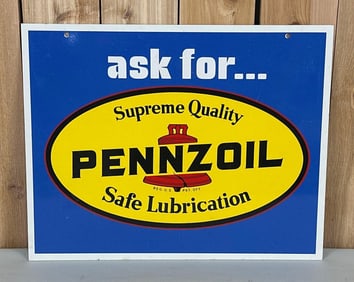 Ask for Pennzoil Metal Sign (TAC)