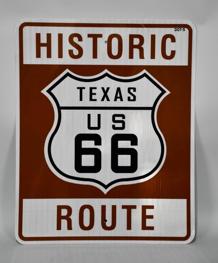 Historic Route Texas US 66 Metal Sign (1 of 4)