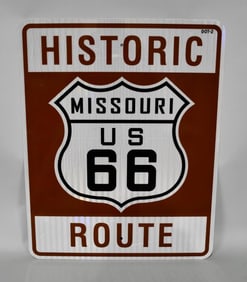 Historic Route Missour US 66 Metal Sign