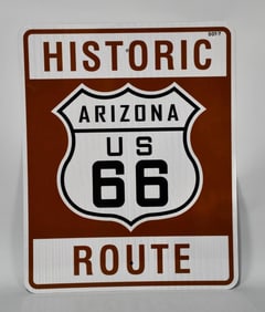 Historic Route Arizona US 66 Metal Sign