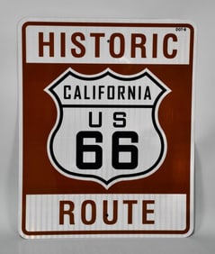 Historic Route California US 66 Metal Sign