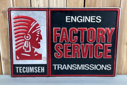 Tecumseh Engines w/Logo Metal Sign (TAC)
