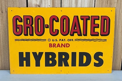 Gro-Coated Brand Hybrids Metal Sign (TAC)