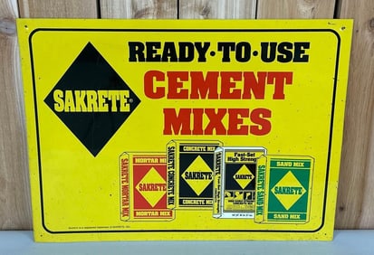 Sakrete Cement Mix Metal Sign