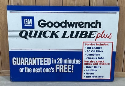 GM Goodwrench Quick Lube Metal Sign (TAC)