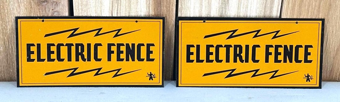 2-Electric Fence Metal Sign (1 of 3)