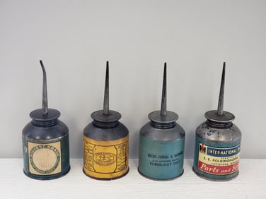 Lot of (4) Oil Cans