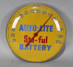 Auto-Lite Battery Glass Face Thermometer