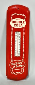 Double Cola "You'll like it better" Metal Thermometer(TAC)