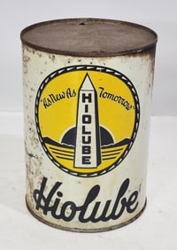 Hiolube Motor Oil One Quart Round Metal Can