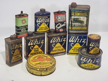 11-Different Whiz Metal Cans