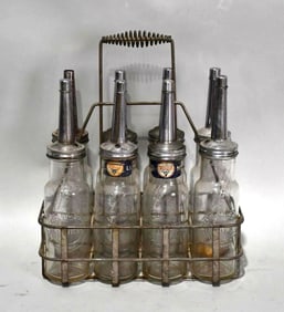 Rack of Standard Oil Bottles