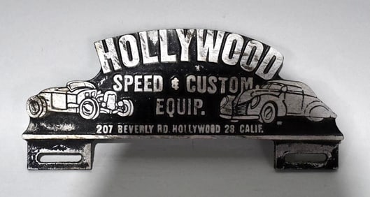 Hollywood Speed & Custom Equipment License Plate Topper