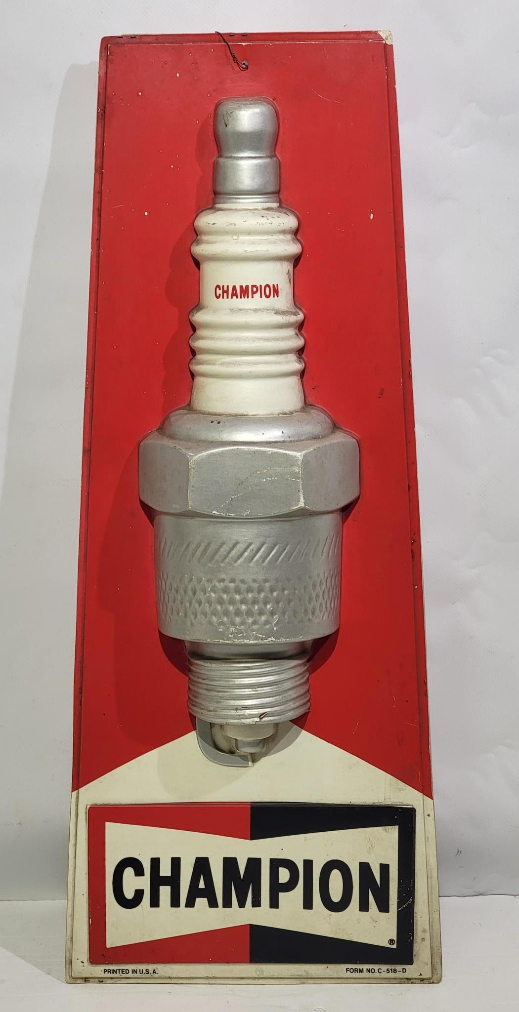 Champion Spark Plug Plastic-Form Sign (1 of 7)