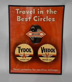 Hood Tires w/ Veedol / Tydol Advertisement