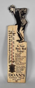 Doan's Kidney Pills Wooden Thermometer