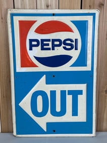 Pepsi "Out" Metal Sign (TAC)