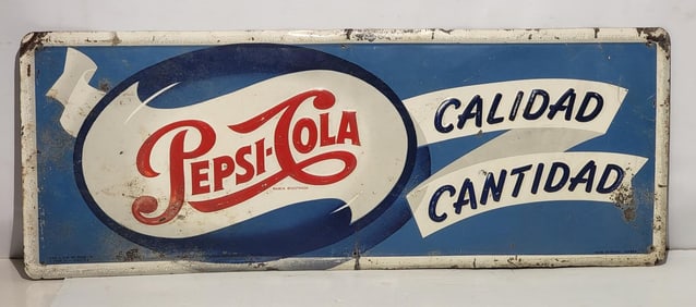 Pepsi-Cola Calidad Cantidad Metal Sign