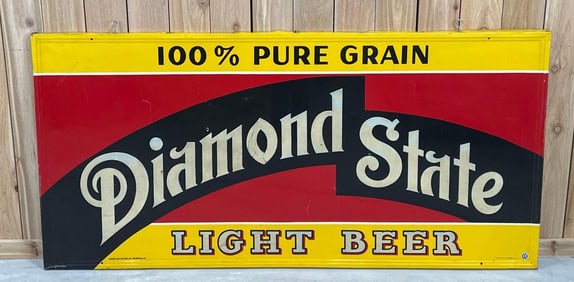 Diamond State Light Beer Large Metal Sign (TAC)