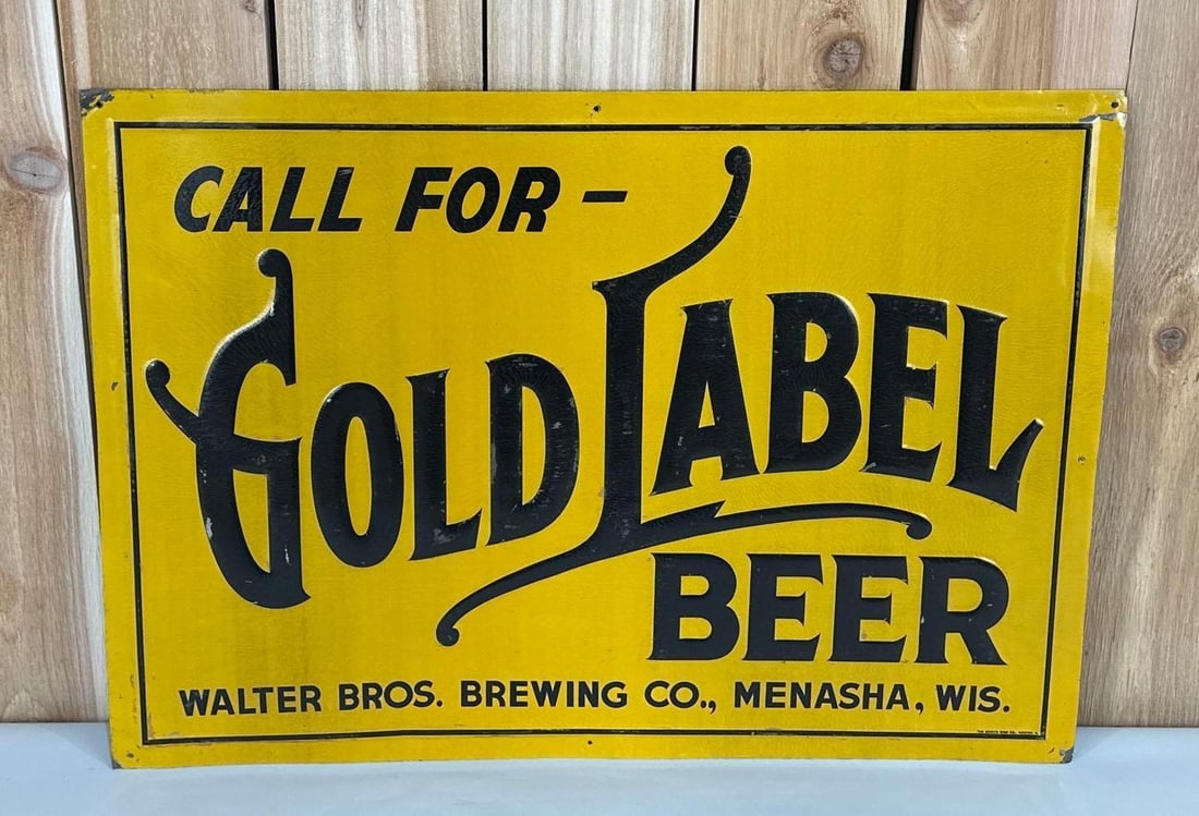 Call for Gold Label Beer Metal Sign (TAC) (1 of 4)