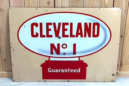 Cleveland No. 1 Guaranteed (gasoline) Porcelain Sign (TAC)