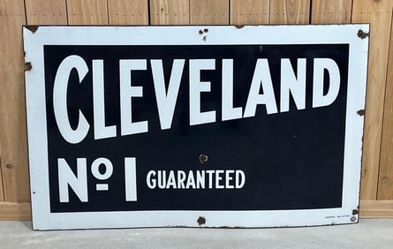 Cleveland No. 1 Guaranteed (gasoline) Porcelain Sign (TAC)