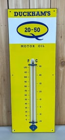 Duckham's 20-50 Motor Oil Porcelain Thermometer (TAC)