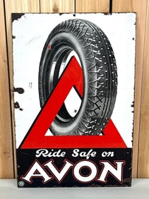 Avon (tires) "Ride Safe On" Porcelain Sign (TAC)