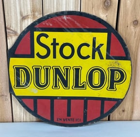 Dunlop Stock (tires) Porcelain Flange Sign