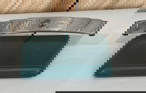 Dann Oil Cushion Springs Salesman Sample Display: rated 9, 7"L., in good condition, mounted on a wood base.
