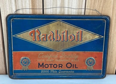 Radbiloil Motor Oil Metal Sign (TAC)