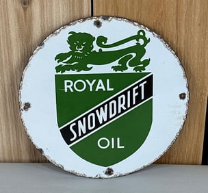 Royal Snowdrift Oil w/Logo Porcelain Sign (TAC)