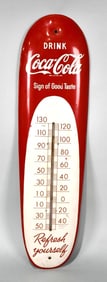 Drink Coca-Cola Cigar Style Metal Thermometer (TAC)