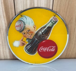 Coca-Cola & Sprite Glass Sign