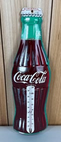 Small Coca-Cola Metal Bottle-Shaped Thermometer (TAC)