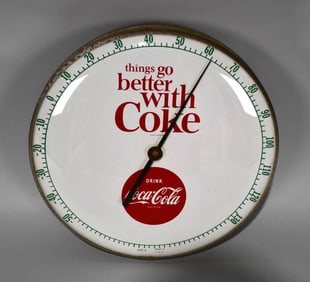 Drink Coca-Cola "thing go better with Coke" Round Thermometer