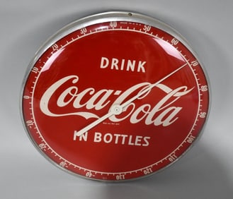 Drink Coca-Cola in Bottles Round Thermometer