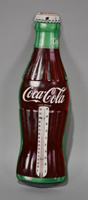 Small Coca-Cola Metal Bottle-Shaped Thermometer (TAC)