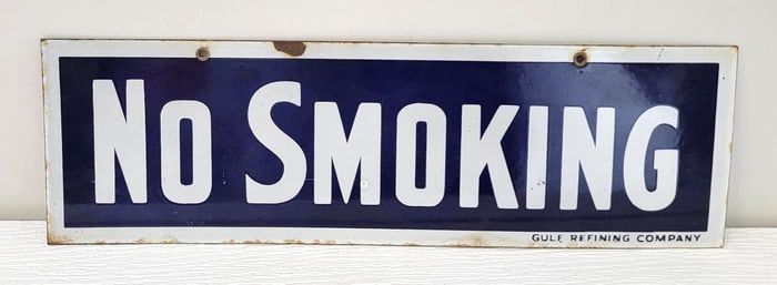 Gulf No Smoking Porcelain Sign