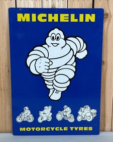 Michelin w/Newer Bibendum Metal Sign
