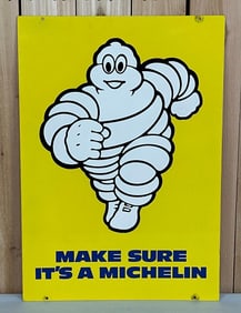 Michelin w/Newer Bibendum Metal Sign