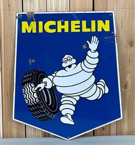 Michelin w/Bibendum & Tire Porcelain Sign (TAC)