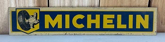 Michelin w/Bibendum & Tire Metal Strip Sign (TAC)