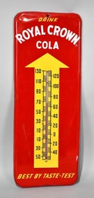 Drink Royal Crown Cola "Best by Taste-Test Metal Thermometer (TAC)