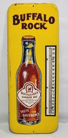 Buffalo Rock Ginger Ale w/Bottle Metal Thermometer (TAC)