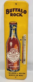Buffalo Rock Ginger Ale w/Bottle Metal Thermometer (TAC)