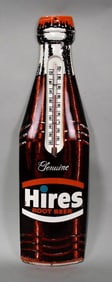 Genuine Hires Root Beer Metal Bottle Thermometer (TAC)