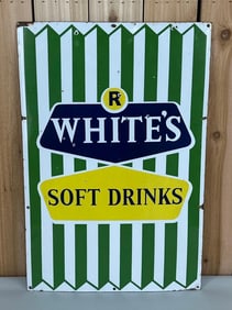 White's Soft Drinks Porcelain Sign (TAC)
